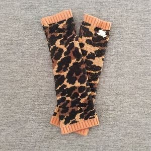 Betsey Johnson leopard print arm warmers